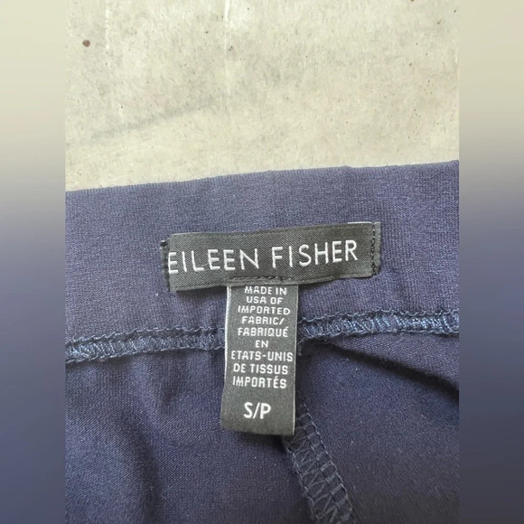 Eileen Fisher Slouchy Viscose Pants Pull On Navy Blue Size Small Petite SP - Picture 6 of 7